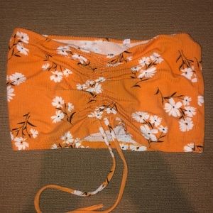 Me to We orange flower tube top